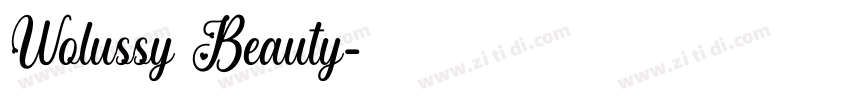 Wolussy Beauty字体转换